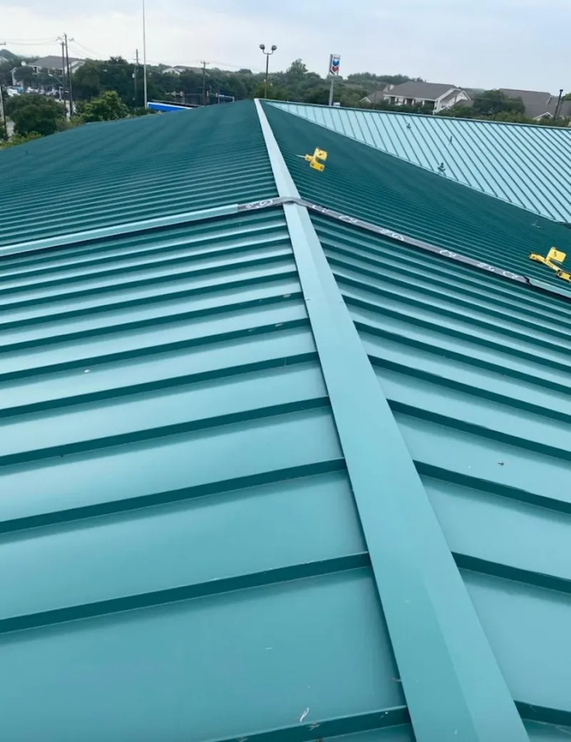Green commercial metal roof ridge and valley for Metal Roof Repair in Rifle